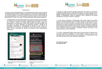 Foto: Twitter Milton Angulo.