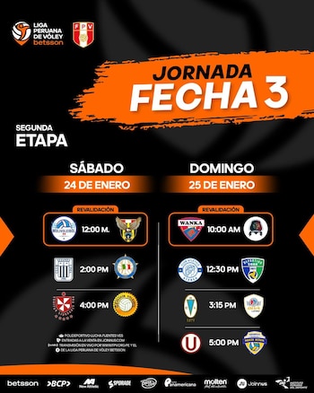 Programación original de la fecha