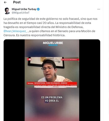 Miguel Uribe Turbay habla de