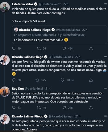 El intercambio de Tweets entre