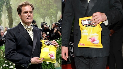 Michael Shannon apareció con un inesperado detalle de Balenciaga en la MET Gala: una bolsa de papas fritas
