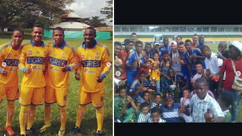 En las imágenes se puede observar el papel fundamental que desempeñó el club mexicano Tigres UANL - crédito @futbolpaz/IG