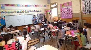 Las docentes Mercedes Sánchez y