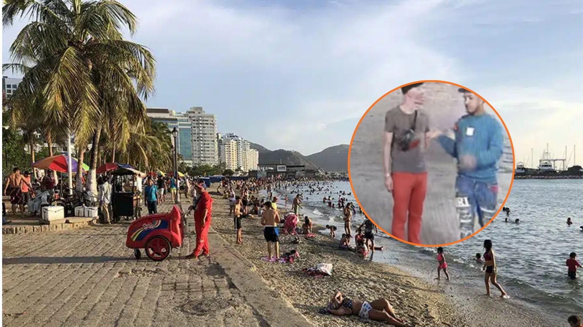 Esta es la última imagen que se conoce, cuando se encontró con su victimario - crédito composición fotográfica