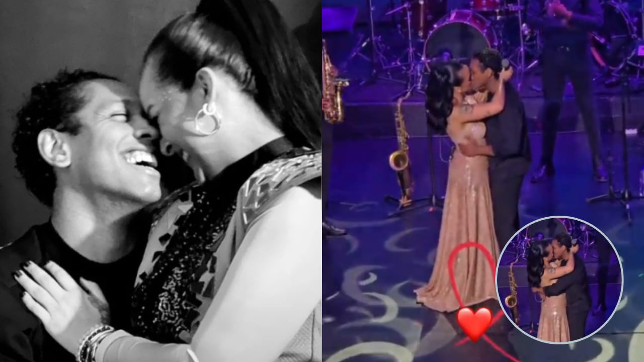 Daniela Darcourt le dedicó 'Amor mío' a Waldir Felipa durante un show y un beso en el escenario reavivó los rumores de reconciliación.