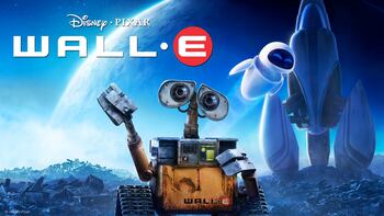 WALL-E en un entorno cubierto de desechos, listo para su aventura interplanetaria