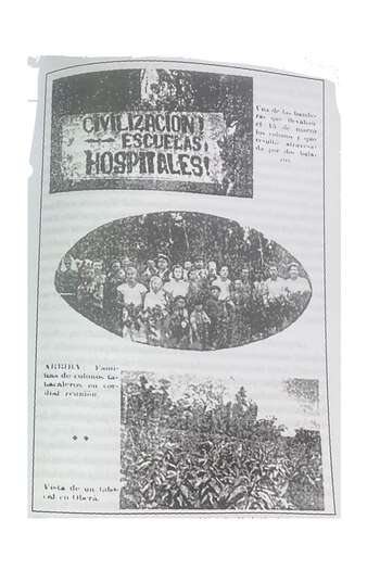 Una hoja del libro "La