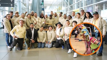 Disfrazados de animales, campesinos colombianos