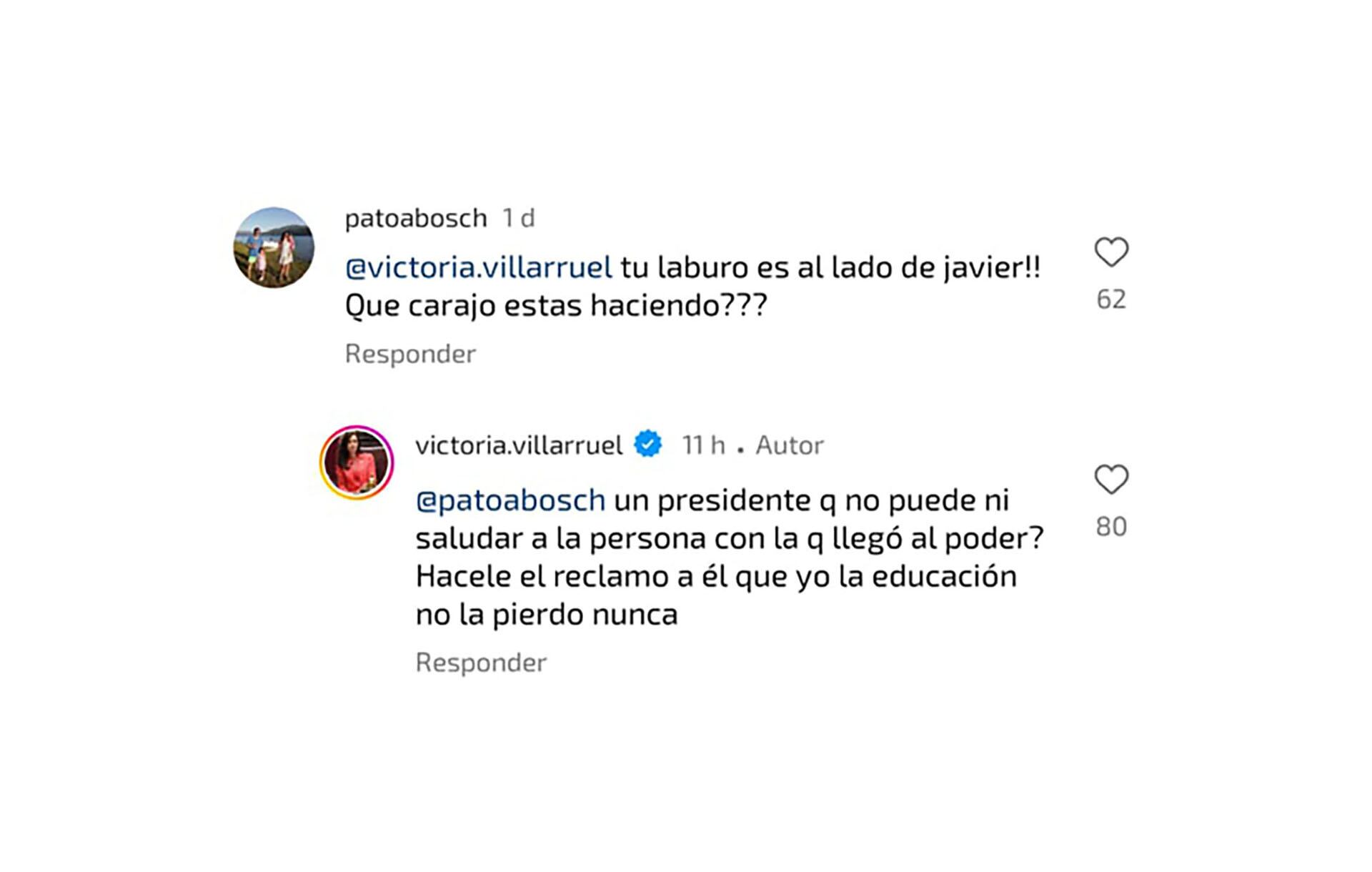 Villarruel deslizó múltiples cuestionamientos contra el Ejecutivo.