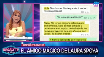 Laura Spoya enfrenta polémica por imagen viral y Magaly la cuestiona duramente. Captura: Magaly TV La Firme.