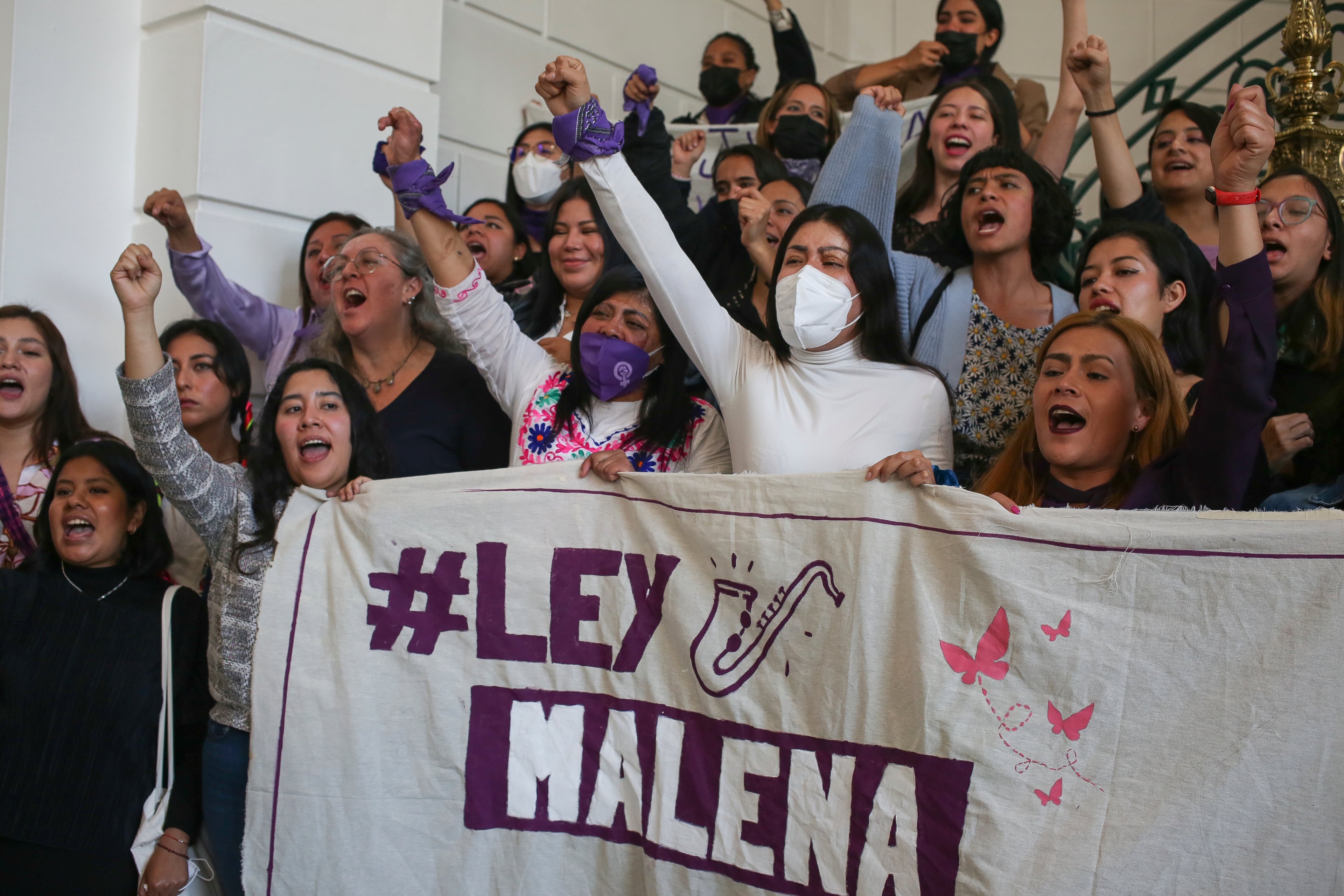 La saxofonista es la impulsora de la Ley Malena. (Foto AP/Ginnette Riquelme)