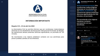 Aerocivil anunció retrasos en los