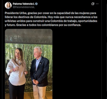 Paloma Valencia - crédito @PalomaValenciaL/X