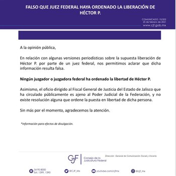 Las autoridades judiciales negaron que