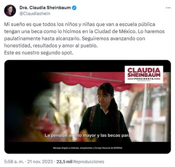 'Sueño' de implementar una beca para todos los estudiantes de nivel básico en México