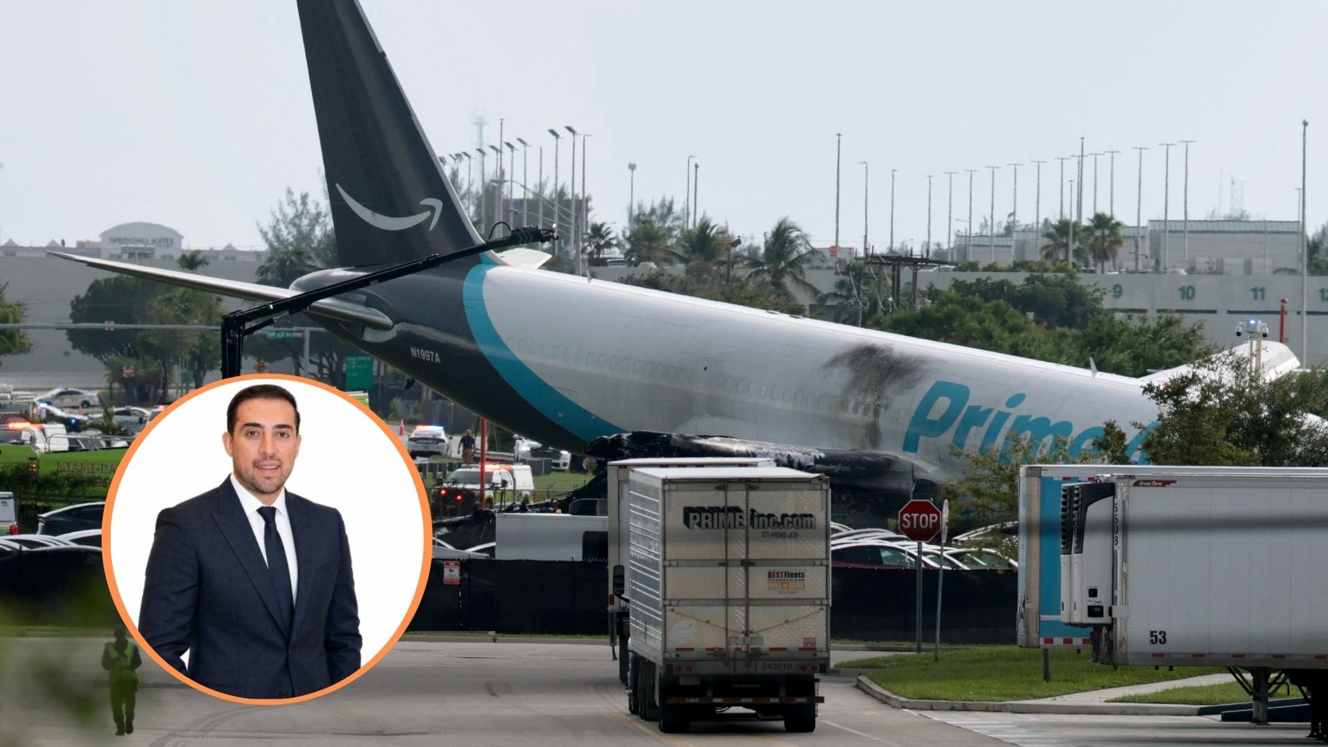 Los pilotos Jaime Felipe Silva Molina y Joseph Carol sufrieron heridas leves en el accidente del Boeing 767 y recibieron el alta médica - crédito AFP/LinkedIN