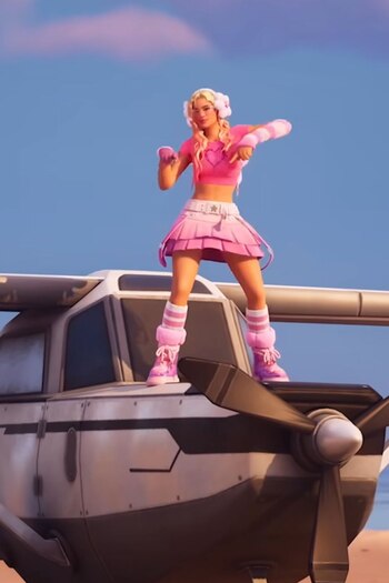 As{i se ve el nuevo 'skin' de Karol G para el festival Fortnite - crédito @fnfestival/Instagram