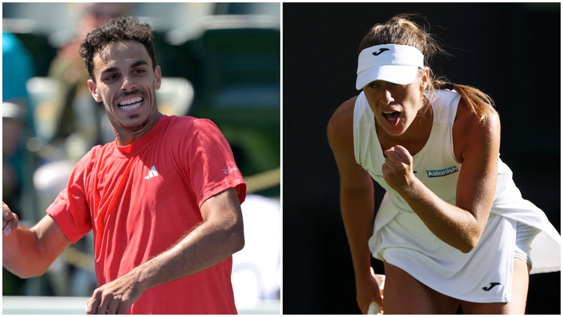 Francisco Cerúndolo en Miami y Solana Sierra en Wimbledon, dos de los mayores golpes del tenis argentino durante el año (Fuente: Reuters)