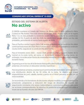 Comunicado de Enfen.