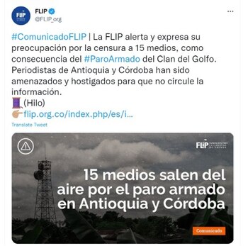 De esta manera lo publicó