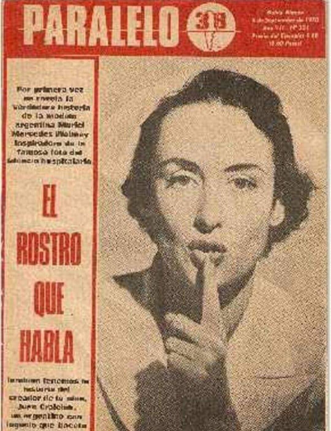 La historia de Muriel Mercedes Wabney, la modelo argentina cuyo gesto se convirtió en símbolo universal del silencio hospitalario, contada por Paralelo 38