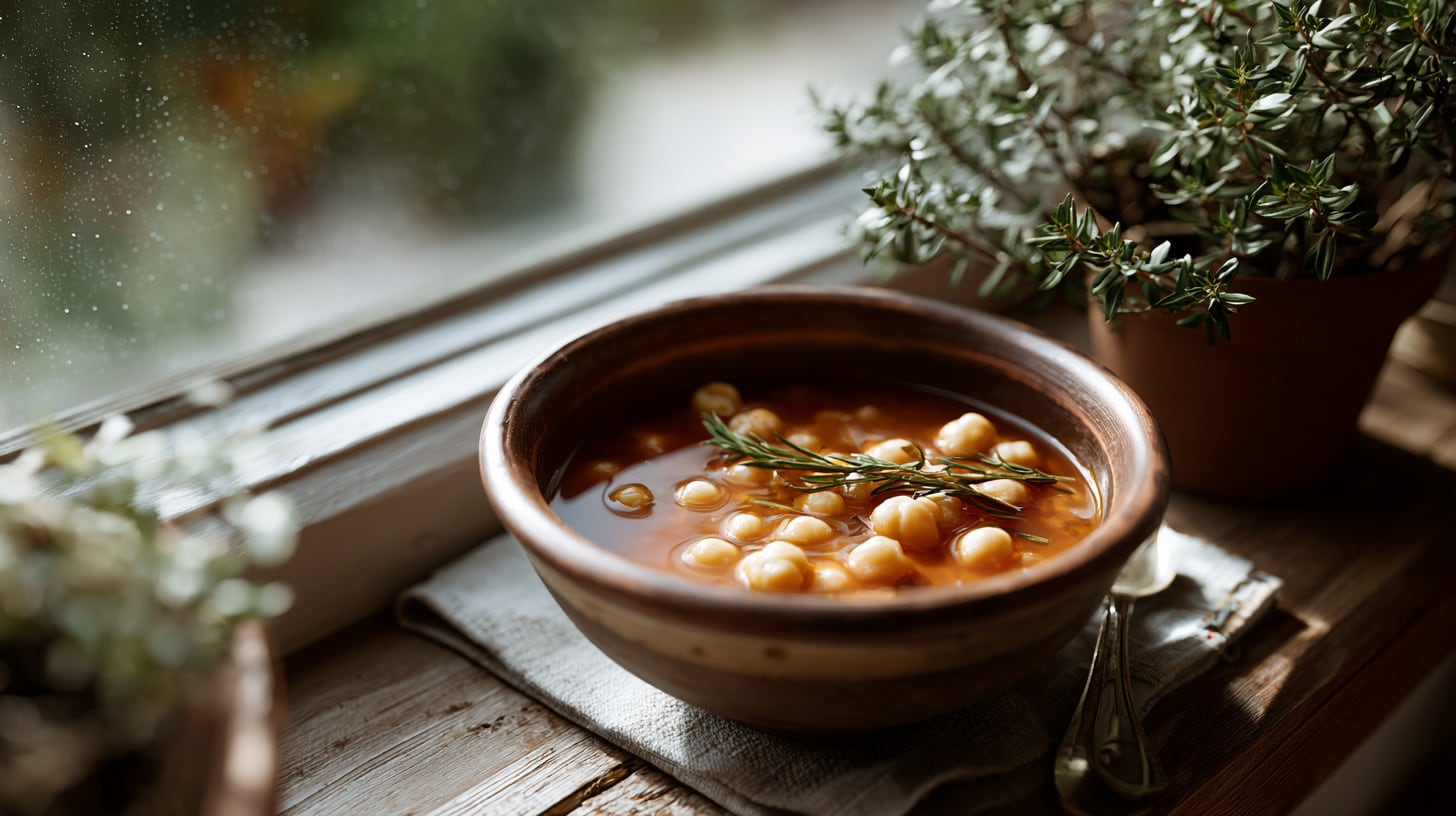 La sopa de garbanzos, receta tradicional argentina, destaca por su sencillez y alto valor nutricional para toda la familia (Imagen Ilustrativa Infobae)