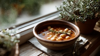 Receta de sopa de garbanzos, rápida y fácil