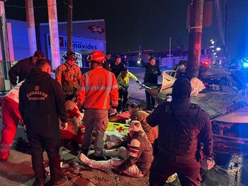 El accidente dejó cinco personas