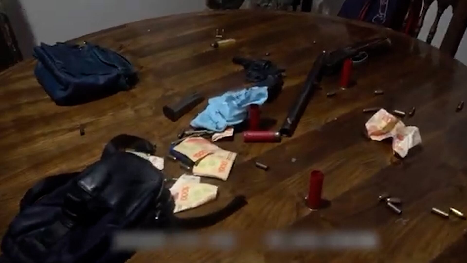 Dentro de la casa también había municiones