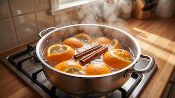 Hierve cáscaras de naranja con canela y limpia el aire de tu departamento sin aerosoles