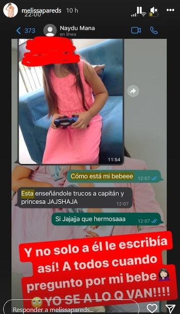 Melissa Paredes publica mensajes que