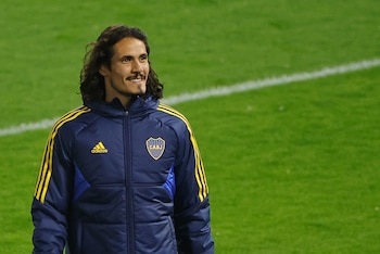 El delantero uruguayo Edinson Cavani durante su presentación oficial como futbolista de Boca Juniors, este 31 de julio de 2023 en Buenos Aires (Argentina). EFE/ Juan Ignacio Roncoroni