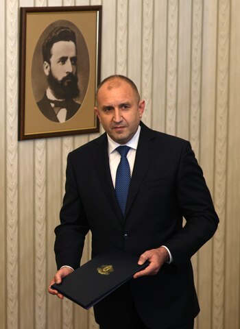 El presidente búlgaro, Rumen Radev,