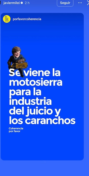 Javier Milei retuiteó un sugestivo