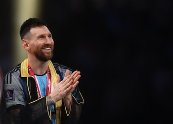Lionel Messi durante la ceremonia