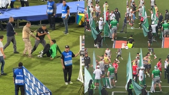 La frustración por la final perdida se reflejó en el intento de invasión al terreno de juego por parte de hinchas de Nacional - crédito captura de video EL Colombiano/Toque Sports