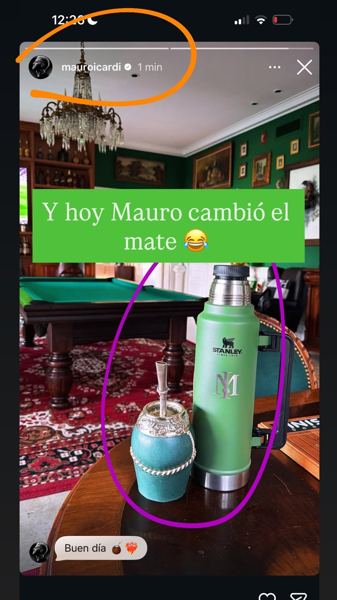 Tras las críticas por el mate que le regalo su ex, el delantero decidió cambiar por otro