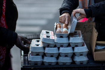Los huevos y los ingredientes para galletas registran las mayores caídas de precio tras la crisis por gripe aviar y representan opciones más accesibles para el consumidor (REUTERS/Eduardo Munoz)