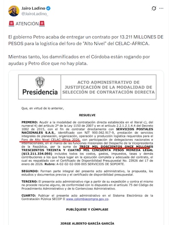 El contrato para la organización