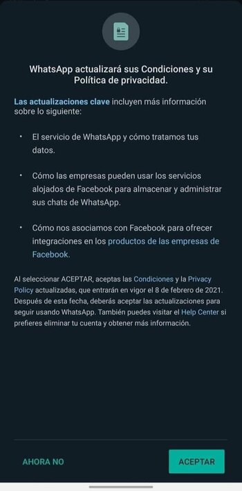 Anuncio sobre las nuevas políticas