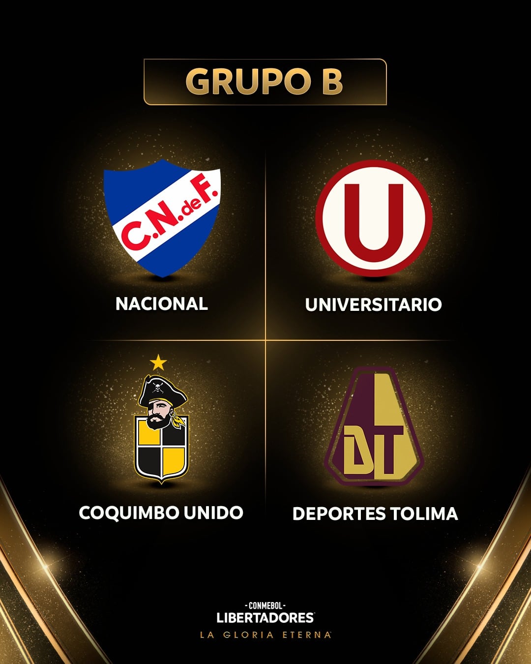 Grupo B da Copa Libertadores 2026 - créditos Copa Libertadores/Instagram