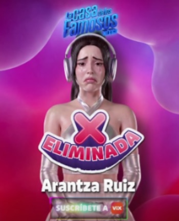 Arantza Ruiz fue la tercera eliminada de La Casa de los Famosos México 2026. (LCDLFM)