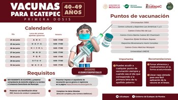 Calendario de vacunación en Ecatepec