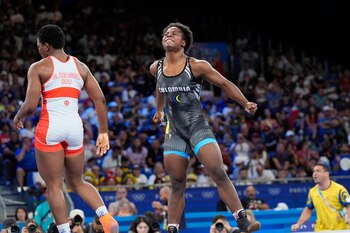La colombiana Tatiana Rentería celebró