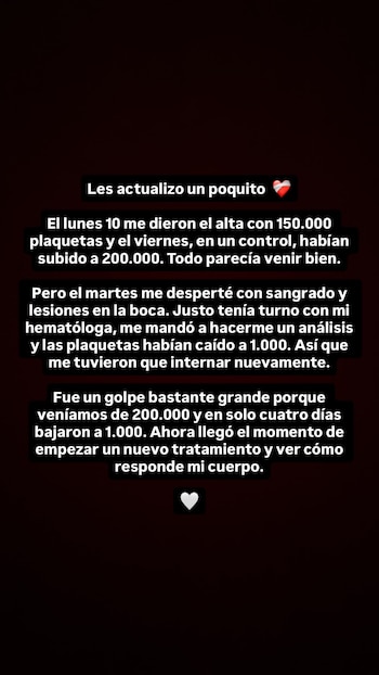Denisse González detalló cuál es su estado de salud actual