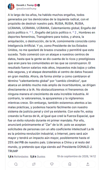 Mensaje Trump