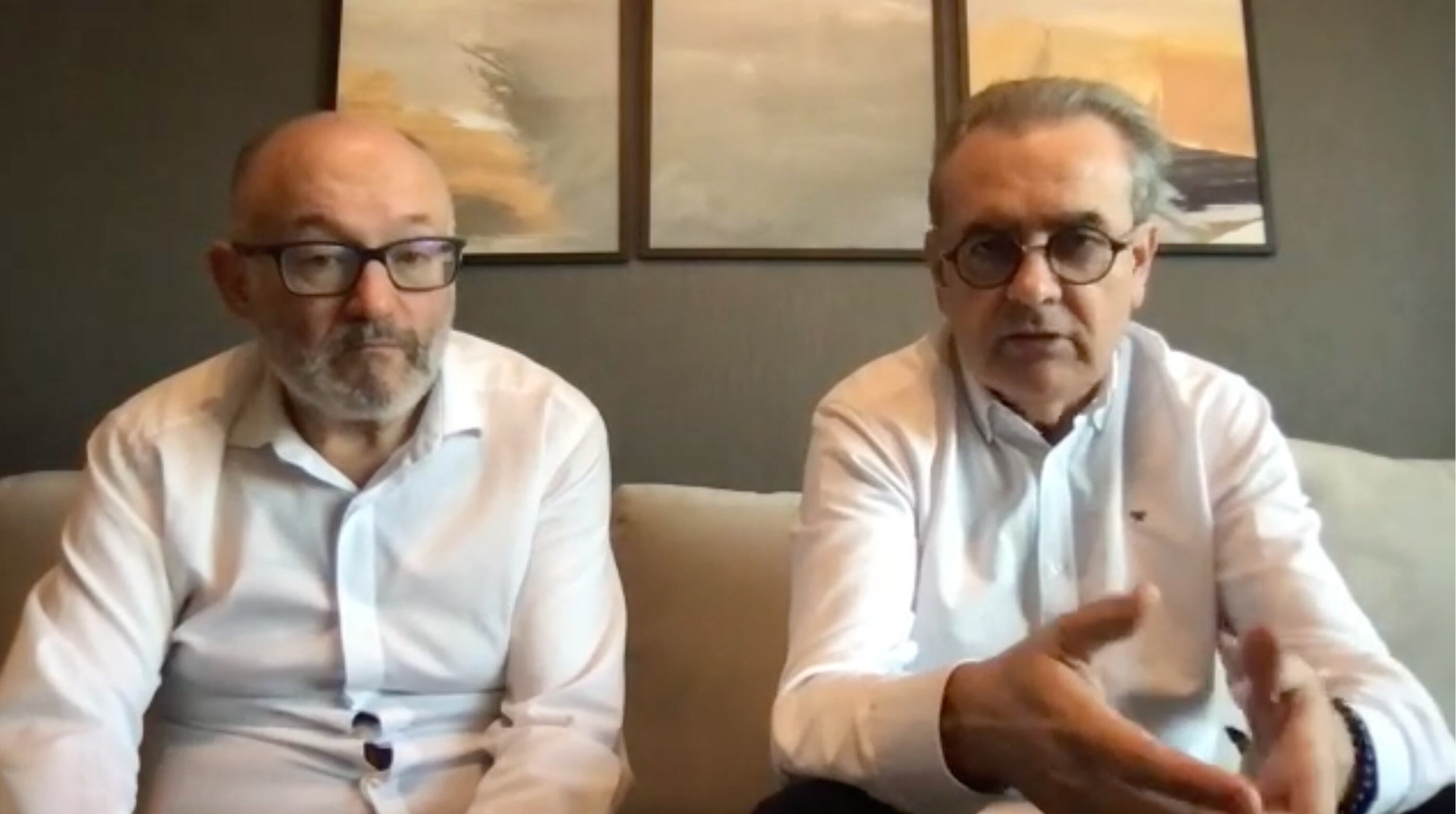 José Luis Rebordinos (izq.), director del Festival de San Sebastián y Juan Antonio Vigar (der.), director del Festival de Málaga