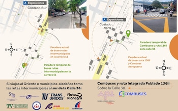 Las modificaciones en los puntos de abordaje serán temporales y se mantendrán mientras avanzan los trabajos de adecuación en el corredor de la carrera Bolívar. - crédito @metrodemedellin/X