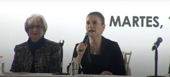 Beatriz Gutiérrez Müller durante la