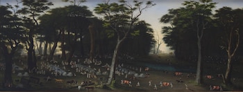 "Campamento argentino en los montes